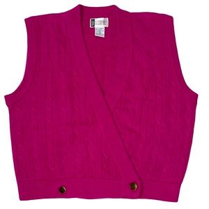 G Campos Women's Pink Sweater Vest